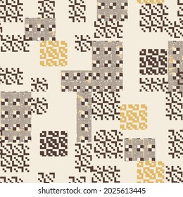 Resumen otoño Halftone Dots ilustración de fondo de arte generativo Resumen de fondo vectorial de grunge. Composición monocroma de elementos gráficos irregulares.