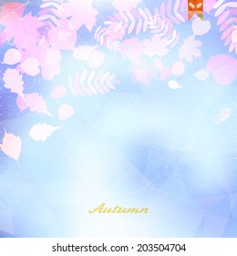 Abstract autumn illustration with maple Leaves. EPS10