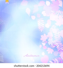 Abstract autumn illustration with maple Leaves. EPS10