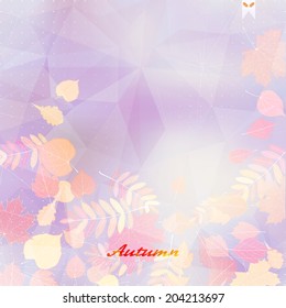 Abstract autumn illustration with maple Leaves. EPS10
