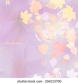 Abstract autumn illustration with maple Leaves. EPS10