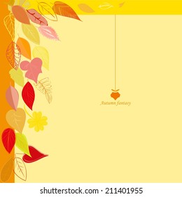 Abstract autumn  leaf background. Banner.