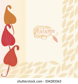 Abstract autumn  leaf background. Banner.