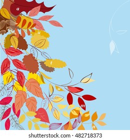Abstract autumn  leaf background. Banner.