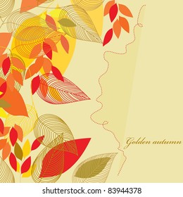 Abstract autumn  leaf background. Banner.