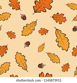 Abstract autumn leaf pattern background vector.Modern design for your prints, cards, flyers, brochures, posters, banners etc.