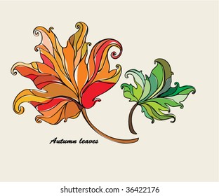 abstract autumn leaves