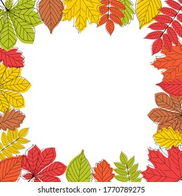 Abstract Autumn Leaves Background. Vector Illustration EPS10