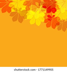 Abstract Autumn Leaves Background. Vector Illustration EPS10