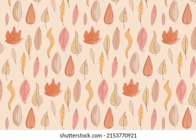 Abstract autumn leaves design art