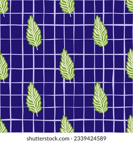 Abstract autumn leaves seamless pattern. Simple botanical leaf background. Retro decorative backdrop for fabric design, textile print, wrapping. Vector illustration