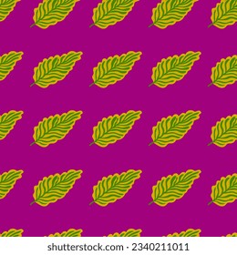 Abstract autumn leaves seamless pattern. Simple botanical leaf background. Retro decorative backdrop for fabric design, textile print, wrapping. Vector illustration
