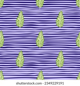 Abstract autumn leaves seamless pattern. Simple botanical leaf background. Retro decorative backdrop for fabric design, textile print, wrapping. Vector illustration