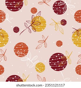Abstract autumn leaves surface pattern seamless background vector illustration for fashion,fabric,wallpaper and print design
