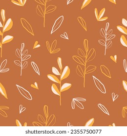 Abstract autumn leaves surface pattern seamless background vector illustration for fashion,fabric,wallpaper and print design
