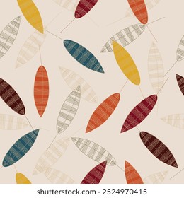 Abstract autumn leaves surface pattern seamless background vector illustration for fashion,fabric,wallpaper and print design
