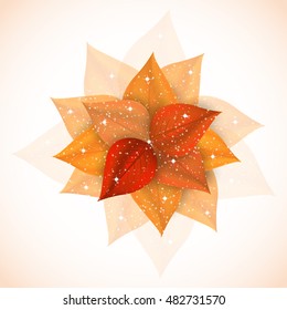 Abstract autumn leaves. Vector Illustration