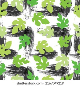 Abstract Autumn LeavesSeamless Pattern Background. original creative illustration. seamless pattern, colorful background.