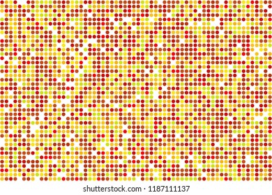 Abstract autumn mosaic - vector background from circles