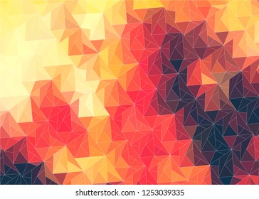 Abstract autumn pattern, falling leaves and the roof. Knitted textile design. Vector illustration