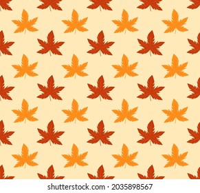 Resumen. Patrón de otoño sin interrupciones fondo de temporada. diseño para mascarilla, almohada, ropa, tela, envoltura de regalo. Vector.