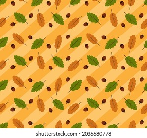 Abstract. Autumn pattern seamless season background. design for mask face, pillow, clothing, fabric, gift wrap. Vector.