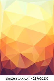 Abstract autumn polygonal background. 