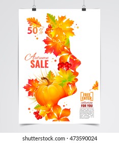 Abstract autumn poster