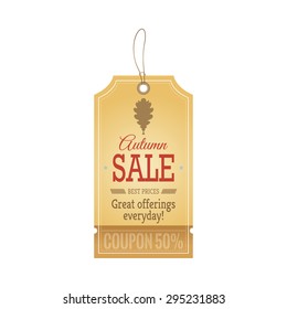 Abstract autumn sale object on a white background