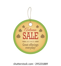 Abstract autumn sale object on a white background
