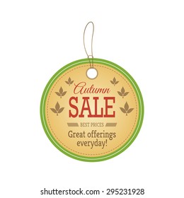 Abstract autumn sale object on a white background