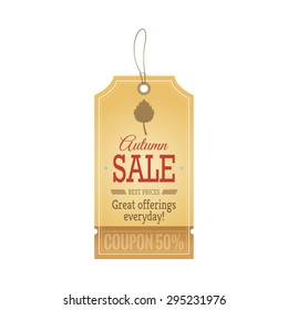 Abstract autumn sale object on a white background