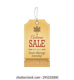 Abstract autumn sale object on a white background