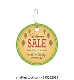 Abstract autumn sale object on a white background