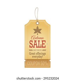 Abstract autumn sale object on a white background