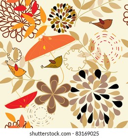 Abstract autumn seamless pattern background