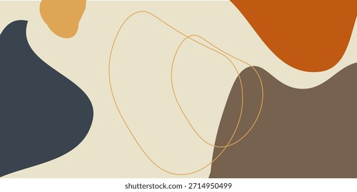 Abstractas fondos de otoño con objeto doodle. Diseño de Vector moderno para scrapbooking, planificador, felicitaciones, tarjeta, Anuncio e invitaciones. Colores 2020