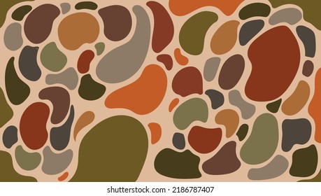 abstract Autumn tones and textures vector. earth tone colors, leaf branch in line art style background