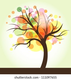 Abstract autumn tree