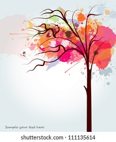 Abstract autumn tree