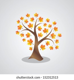 Abstract autumn tree