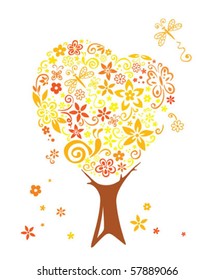 abstract autumn tree