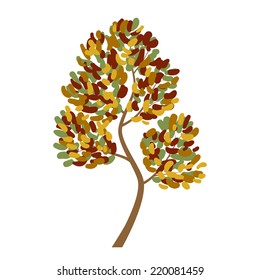 abstract autumn tree vector illustration
