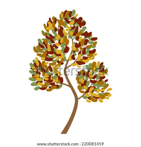 abstract autumn tree vector illustration