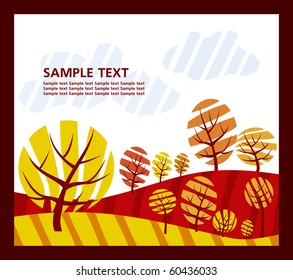 abstract autumn trees banner