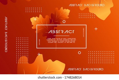Abstrakter Herbstvektor Hintergrund Banner mit Blatt, kann in Cover Design, Poster, Flyer, Buchdesign, Website-Hintergründe oder Werbung verwendet werden.Vektorgrafik.