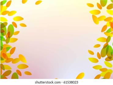 AN ABSTRACT AUTUMN VECTOR WITH LEAFS