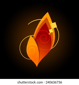 Abstract autumn vector leaves
