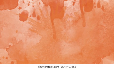 Abstract autumn watercolor background for digital and print. Abstract vector watercolor splash, warm color abstract vector background 