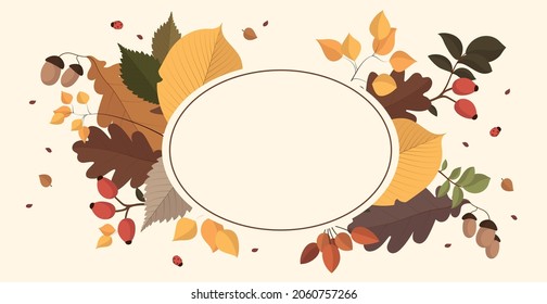 Abstrakte Herbstwebhintergrund-Vorlage mit vielen verschiedenen Blättern - Vektorgrafik